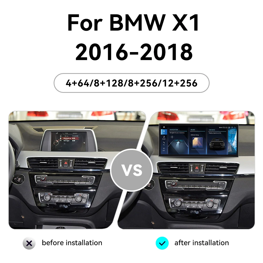 Android 13 Display For BMW X1 2016-2018 NBT&EVO With Navigation Multimedia Player Touch Screen