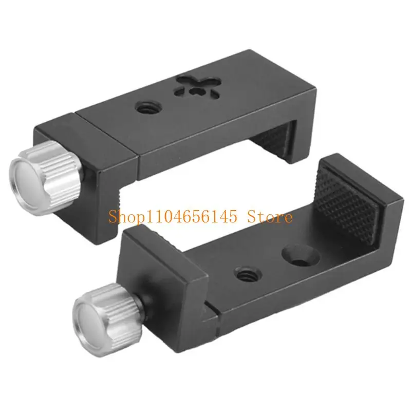 652F Aluminum Alloy Smartphones Clamp Lightweight and Easy to Carry Clip with Protective Silicone Padding for Phones Safety
