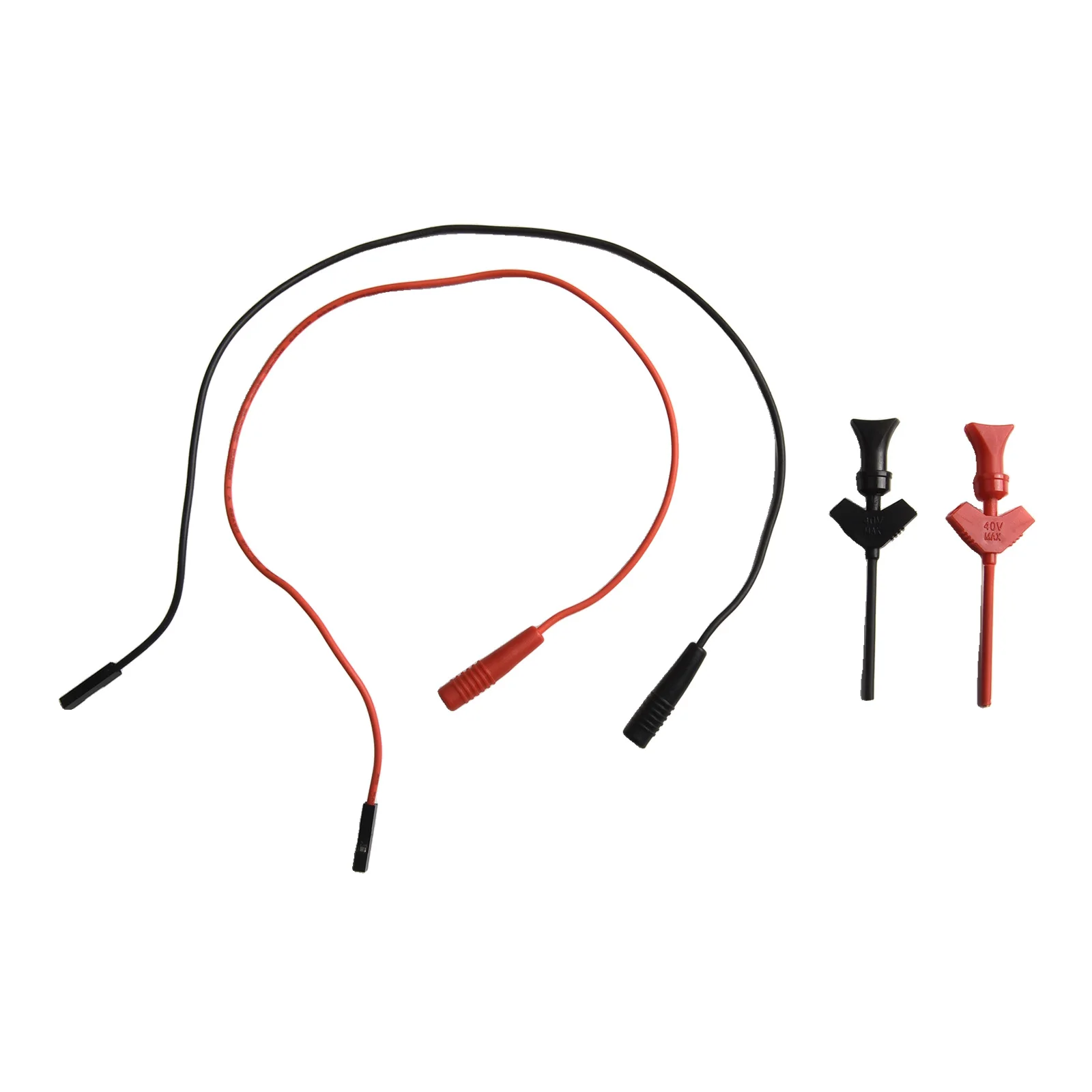 2 pz P1511B Multimetro Prova Gancio Clip Mini IC Gancio di Prova Clip Con Cavi A 2mm Foro Presa Lunghezza del Cavo 30 cm 30VAC 60VDC