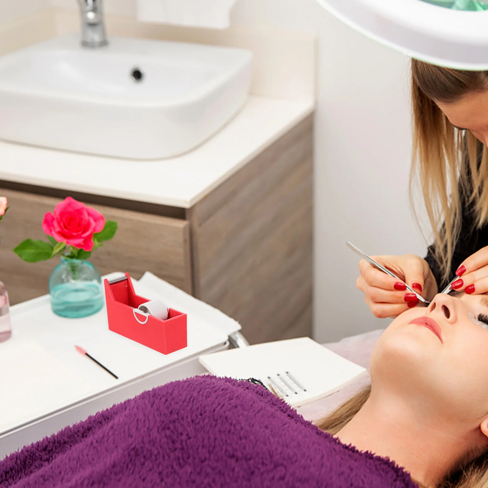 

3Pcs Eyelash Tape Cutter Dispenser for Grafting Extension Adhesive Tape Organizer Professional Tool Convenient Cutter