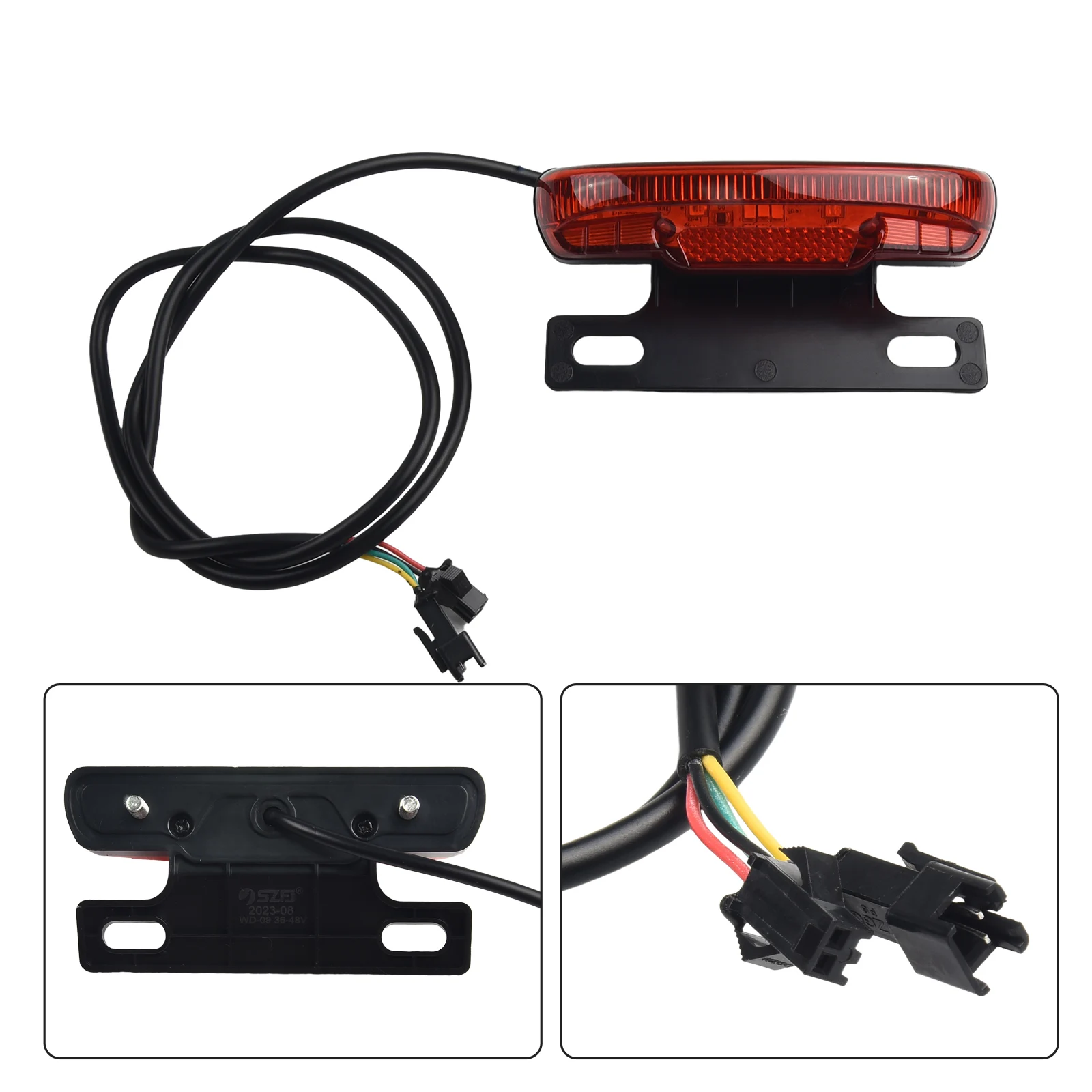 36-60V Ebike Rear Tail Light Safety Warning Lamp Led Lights For Bike E-bike E-scooter Waterproof Cycling Accessories