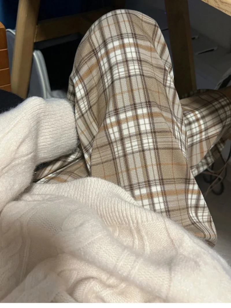 

Vintage Plaid Pants Women Y2k Streetwear Harajuku 2023 Summer School Casual Wide Leg Korean Fashion Trousers