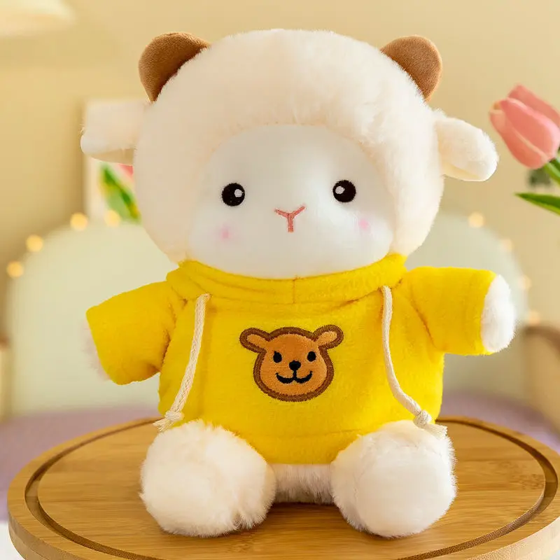 23cm PP Cotton Cartoon Plush Sheep Soft Toys Stuffed Animal Sheep Dolls Valentine's Day Christmas Gifts Toy for Children Girl