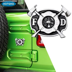 AQTQAQ FIRE DEPT Fire Department Decals, Firefighter's Honor, Courage, Rescue Sticker, Fireman Zinc Alloy for Car, Truck, Cooler