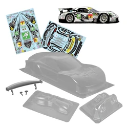 TC127 1/10 Mazida RX7 SGC-7 Clear body shell 190mm w/Rear Spoiler +  Light Buckles and Rearview Mirrors & Decal Sheet Sets