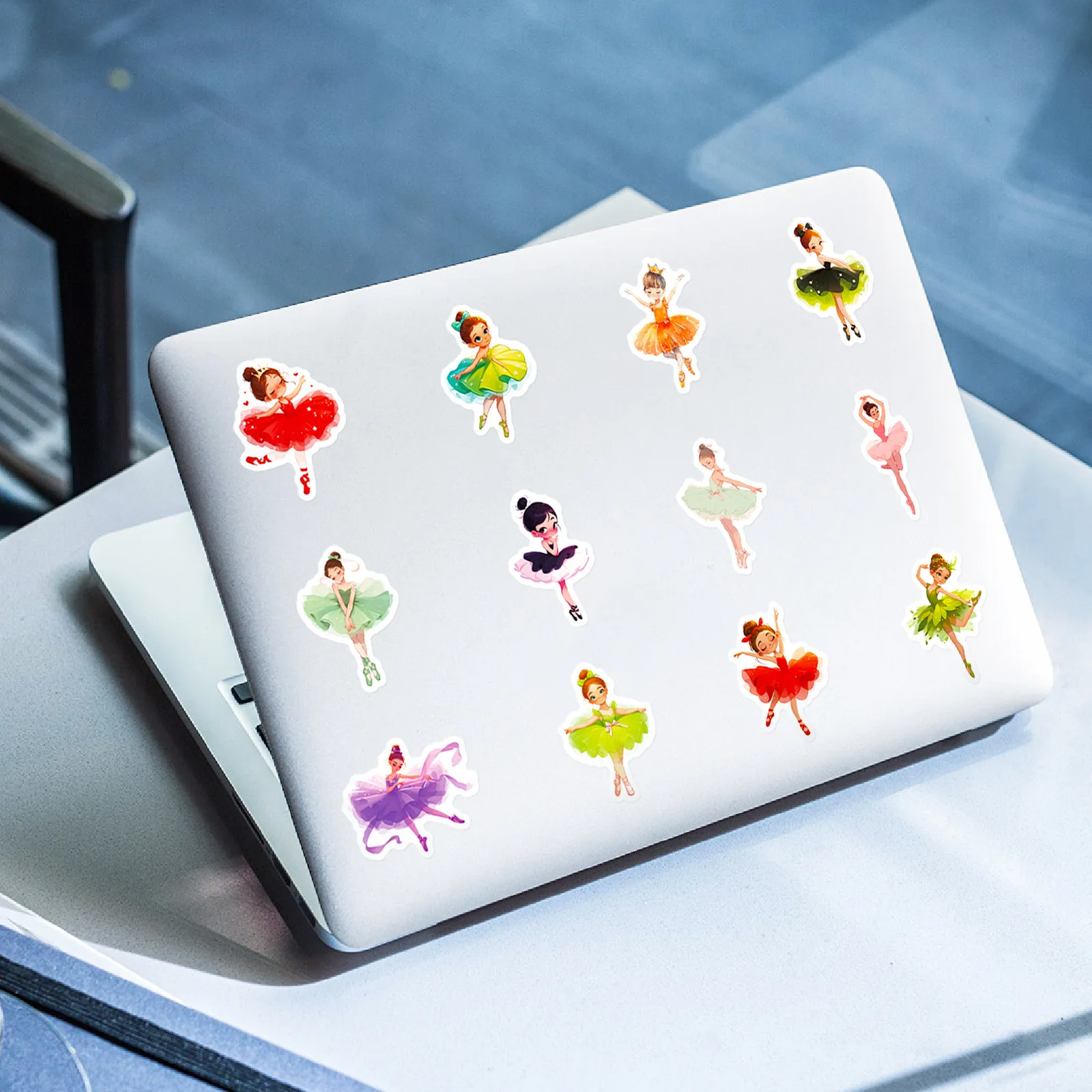 10/30/50PCS Ballet Girl Stickers Cute Girl Sticker Cartoon Dance Graffiti Decal DIY Waterproof Decoration Laptop Diary Scrapbook