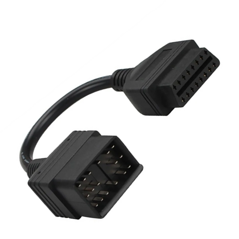 

Совместим с Toyota Цвет: Черный соединительный кабель-адаптер OBDII: 17 контактов на 16 контактов, 17 контактов на OBD2 16-контактный переходной кабель