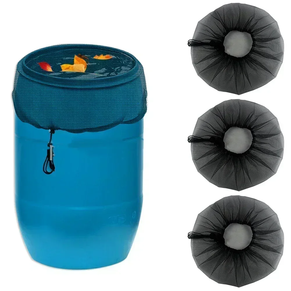 60CM Mesh Cover Netting For Rain Barrels PE Water Collection Buckets Anti Mosquito Water Protection Tank Raindrop Harvesting