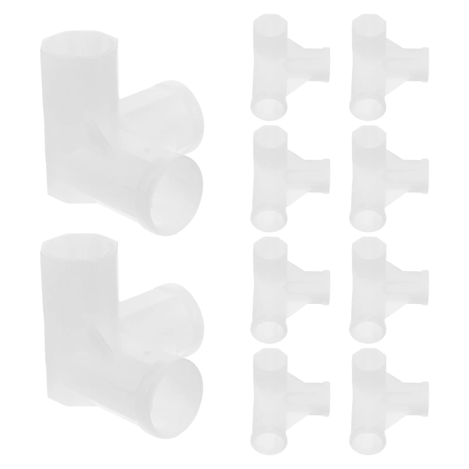 10Pcs Closet Rod Connector Tee Sturdy 3-Way Rod Coupling Adjustable Joint for Wardrobe Closet Shoe Organizer Dryer