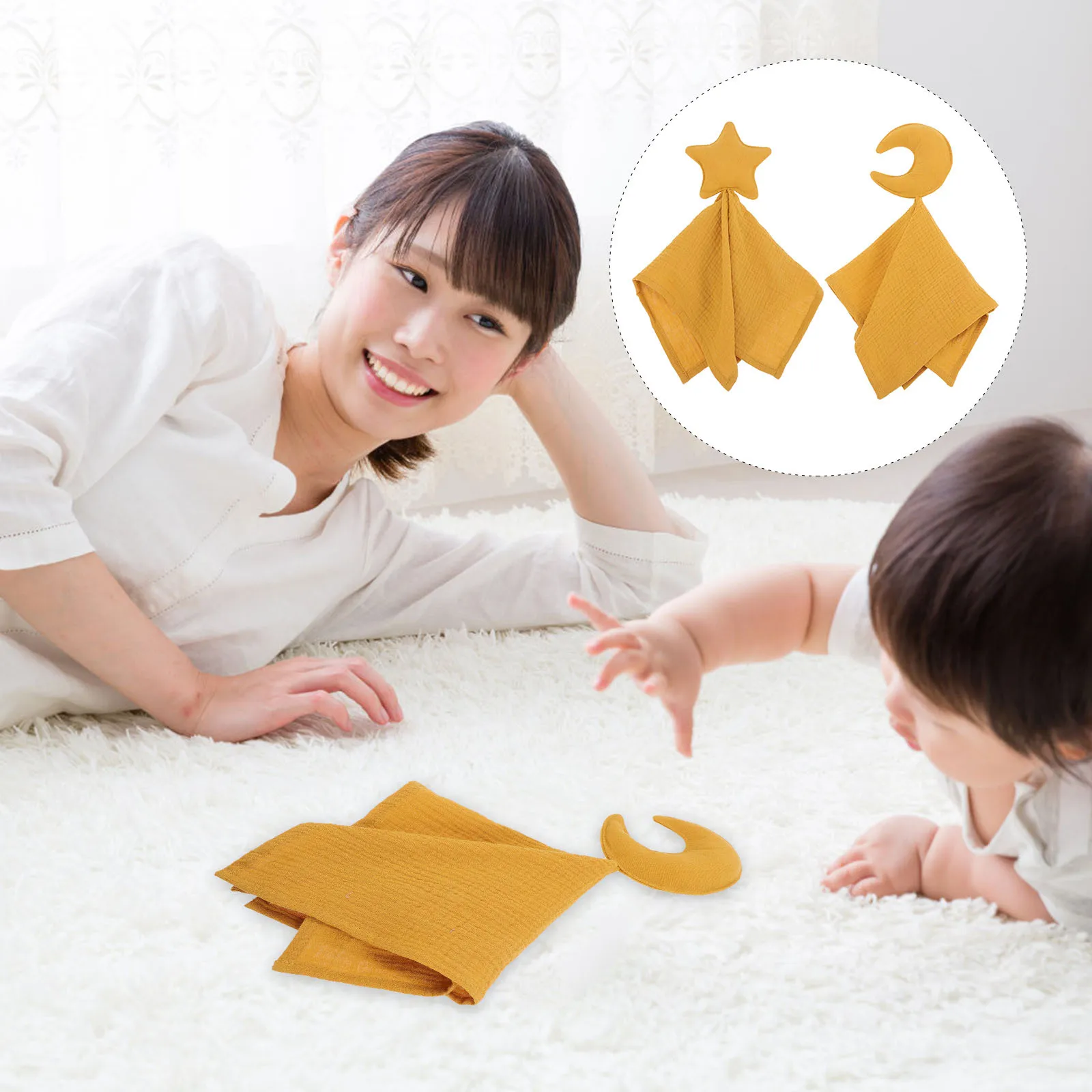 2 قطعة بطانيات أمان الطفل القمر نجوم تصميم لينة مريحة تكبب بطانية سرير طقم سرير مادة لطيفة آمنة #5