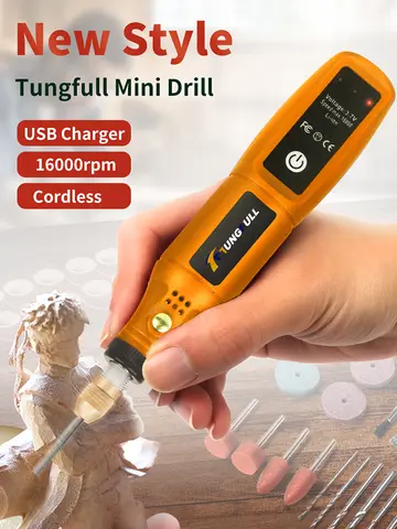 DIY Mini Rotary Tool USB Engraving Tool Dremel Tool Mini Grinder Machine Mini Wireless Drill Rechargeable Polishing Machine