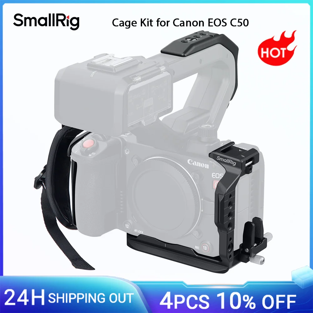 

SmallRig C50 Cage Kit for Canon EOS C50 w Extension Rig for XLR Handle Cable Clamp Built-in Arca-Swiss Quick Release Plate -5657
