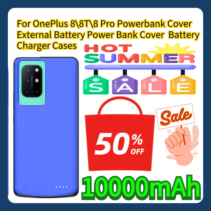 

Чехол-аккумулятор для OnePlus 8/8T/8 Pro, внешний аккумулятор, чехол-зарядка 10000 мАч