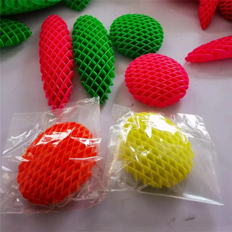 New Decompression Elastic Mesh Toys Solid Printed Radish Decompression Healing Toys Stretch Anti Stress Small Toy Ornaments