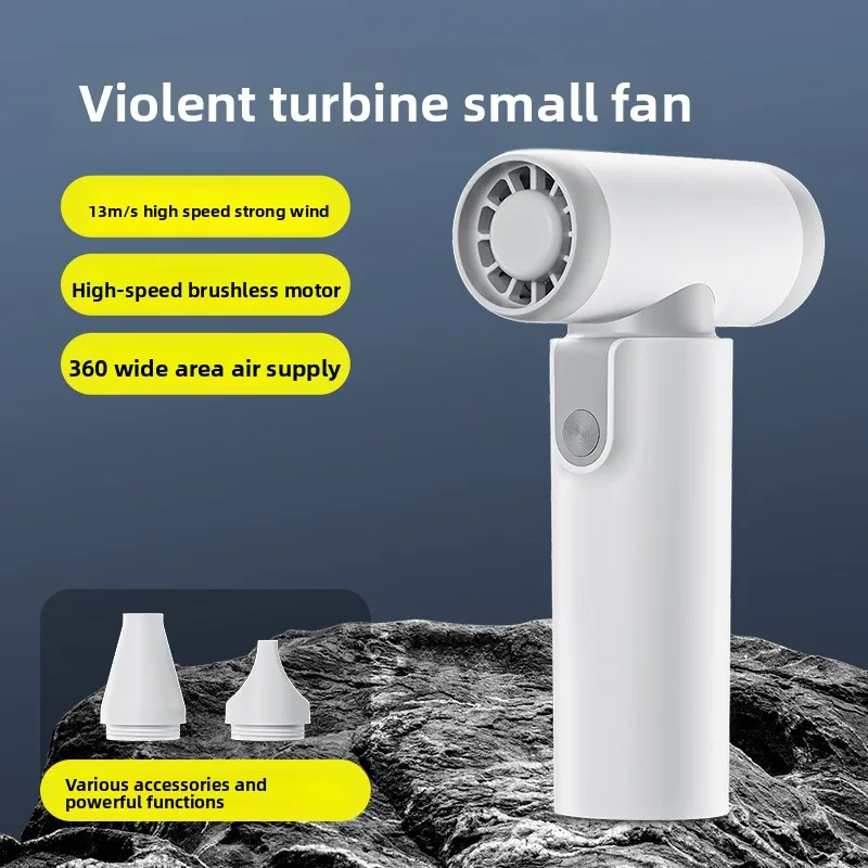 Mini High-Speed Turbo Handheld Fan for Outdoor Camping Fire Starting, Powerful Wind Blower, Portable Mini Fan for Travel Hiking