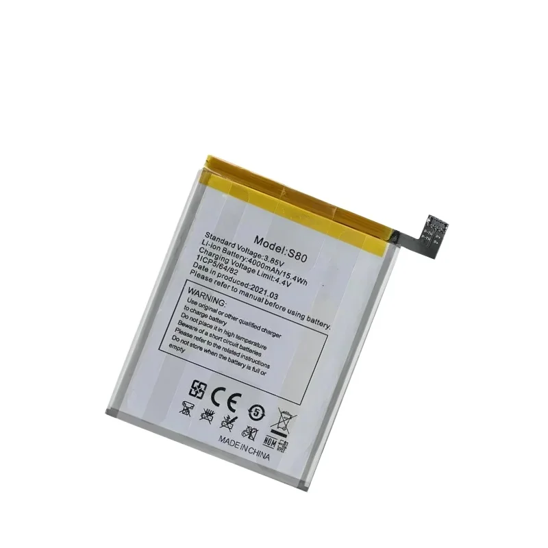New S80 3.85V 4000mAh Mobile Phone Battery for Oukitel C21 Li-ion Batteries Smartphone Accessories