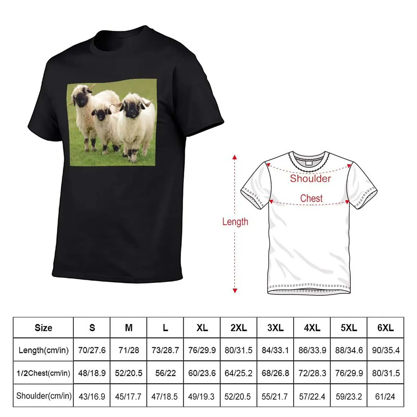 Swiss Valais Blacknose Sheep T-Shirt quick-drying sublime plus size tops oversized t shirt men