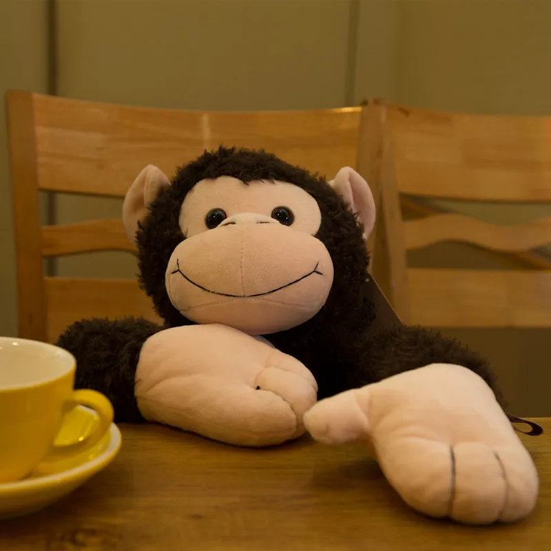 Grande 55 cm Orangutang bambola morbida scimmia marrone peluche cuscino di tiro cuscino del divano regalo di compleanno b1359