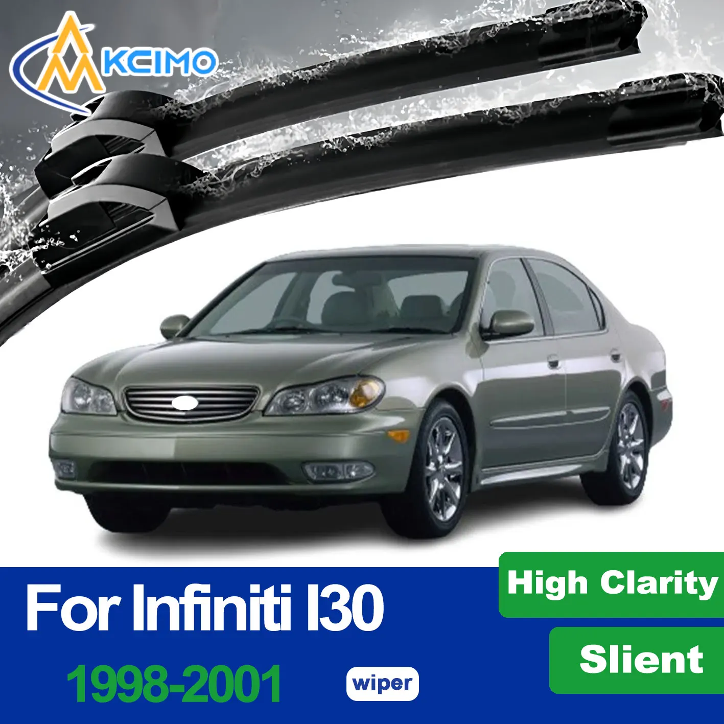 

For Infiniti I30 1998-2001 Front Windshield Wiper Blades 2pcs Quiet Rain Windscreen Window Accessories