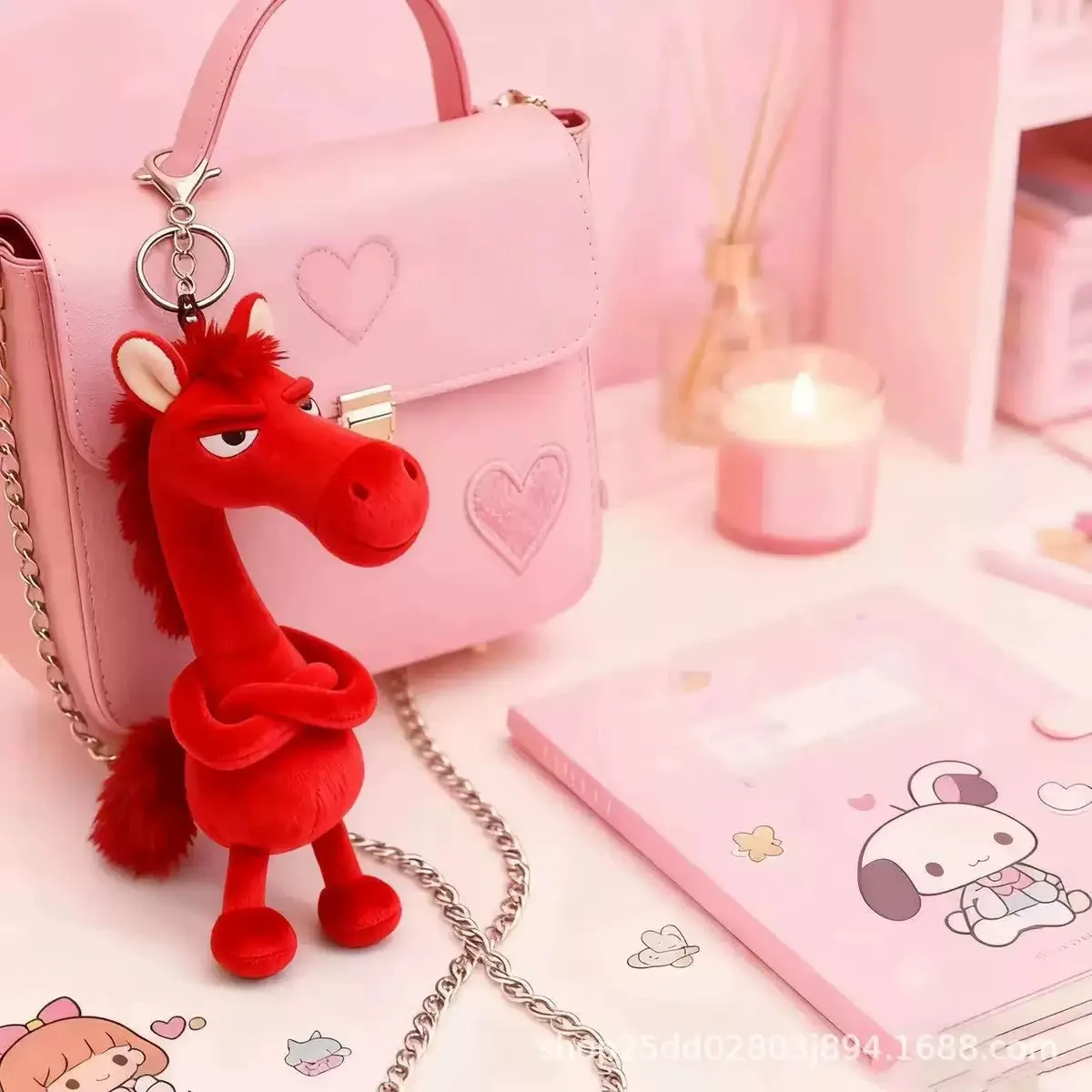 

Tian Xuan Black Horse 2026 Year of the Horse Plush Hanging Bag Pendant Mascot Pony Doll Doll Design Hanging Bag Jewelry