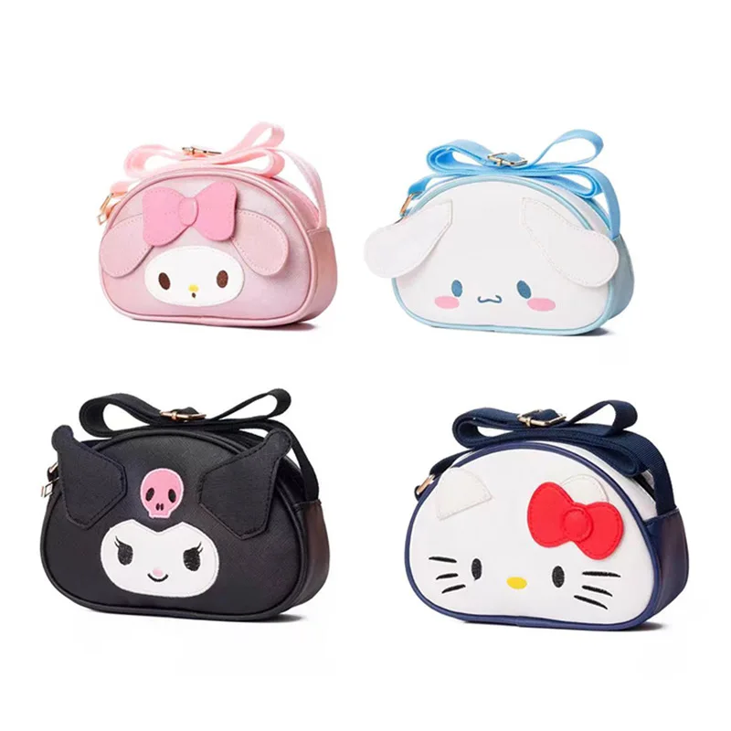 

Hello Kitty Cinnamoroll Single Shoulder Crossbody Bag Coin Purse Headphone Bag Portable Makeup Bag Women Small Square Bag