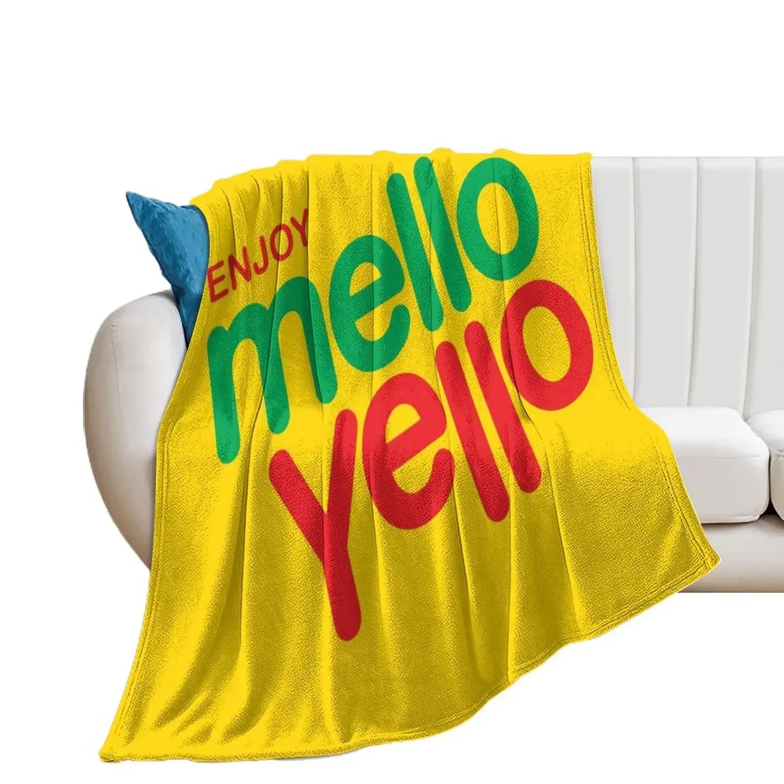 Enjoy Mello Yello Throw Blanket Warm Vintage christmas gifts Blankets