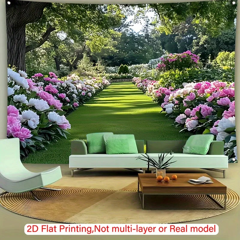 Ultimate Lush Garden Floral Tapestry Wall Hanging Home Decor Print Nature Spring Landscape Mural Artwork for Living Room