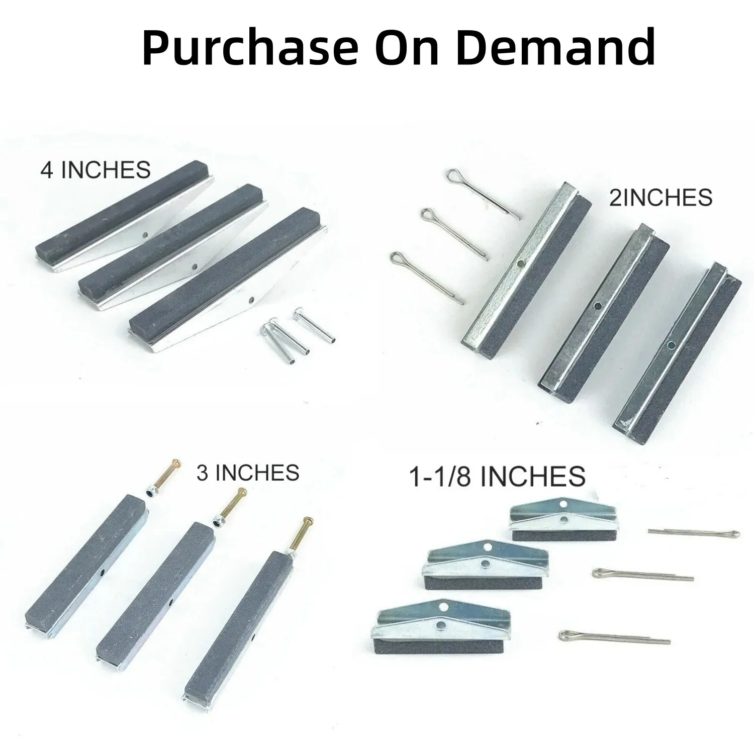3PCS 1-1/8/2/3/4 Inch Engine Cylinder Hone Stones Honing Tool with Screws for Engine Cylinder Bore Honing Cleaning Polishing