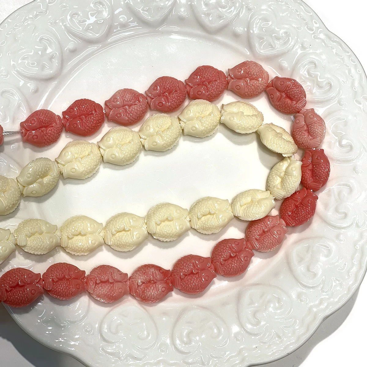 Carved Fish Shape Shell Barrel Beads Strands Colors Shell Beading For Jewelry Making Diy Bracelet Necklace Earrings Accessories