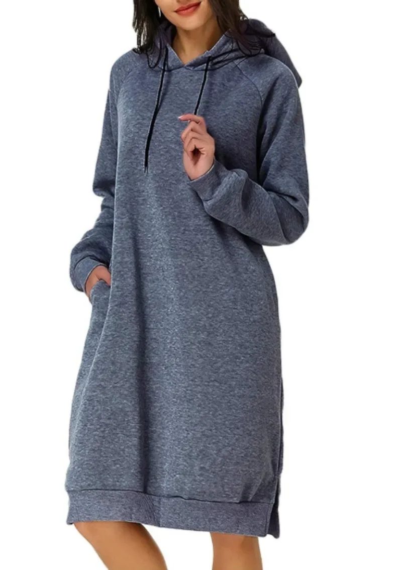 

Women's Clothing Hoodie New Fashion Casual Commuting Vacation Style Versatile Loose Bottomed Shirt Mid Length Hoodie