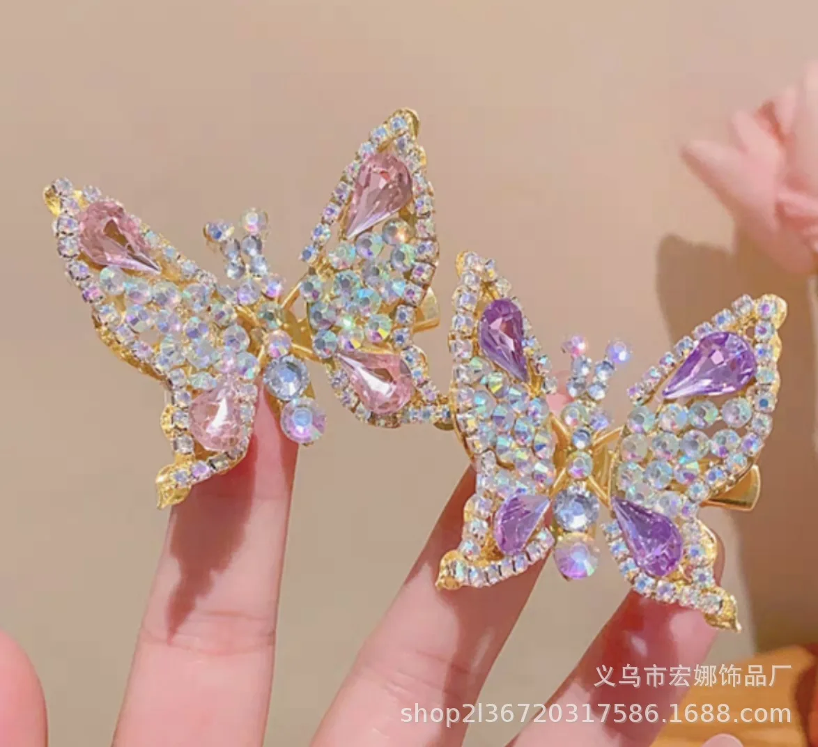 New Cute Shaking Move Wing Butterfly Hairpin Girls Tassel Barrettes Hair Accessories Kids Headwear Ornaments Gift