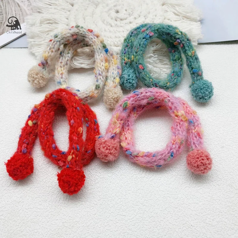 5Pcs Dollhouse Mini Handmade Crochet Scarf Fashion Knitted Accessories Scarf DollHouse Decoration Cotton Doll Accessories