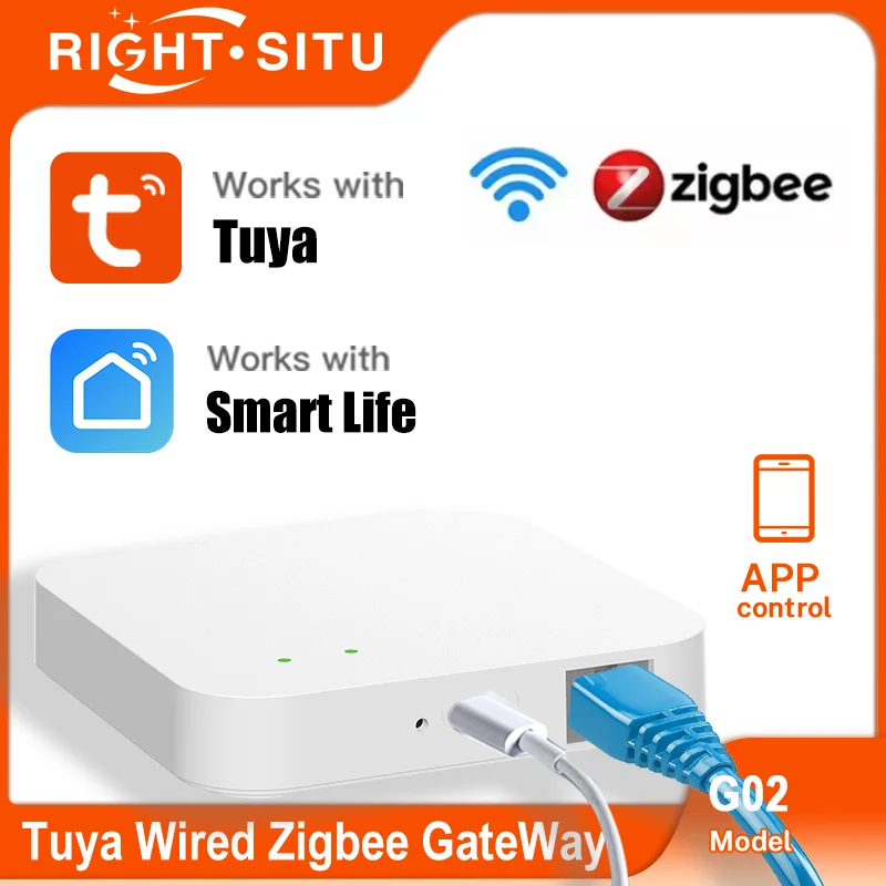 

Шлюз Tuya Zigbee 3.0 (проводной), концентратор Zigbee
