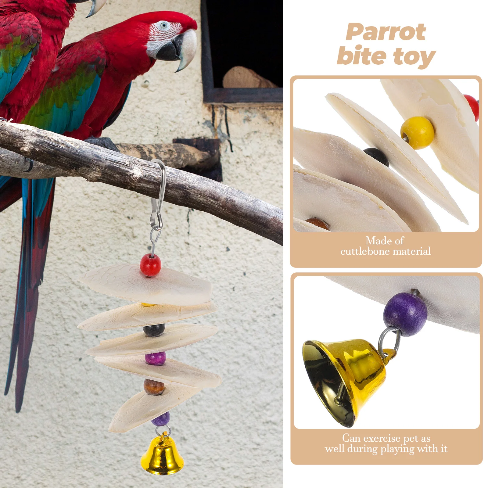 Pet Parrot Cuttlefish Bone Beak Molar Toy Calcium Supplement Parrot Supplies Cuttlebone Chew Toy Cuttlebone for Birds