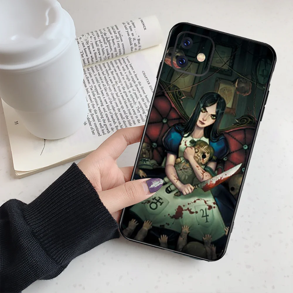 Game Alice M-Madness R-Returns Phone Case For Iphone 16 15 11 13 14 Pro Max 7 8 Plus X Xr Xs Max Se2020 12mini Cover Case