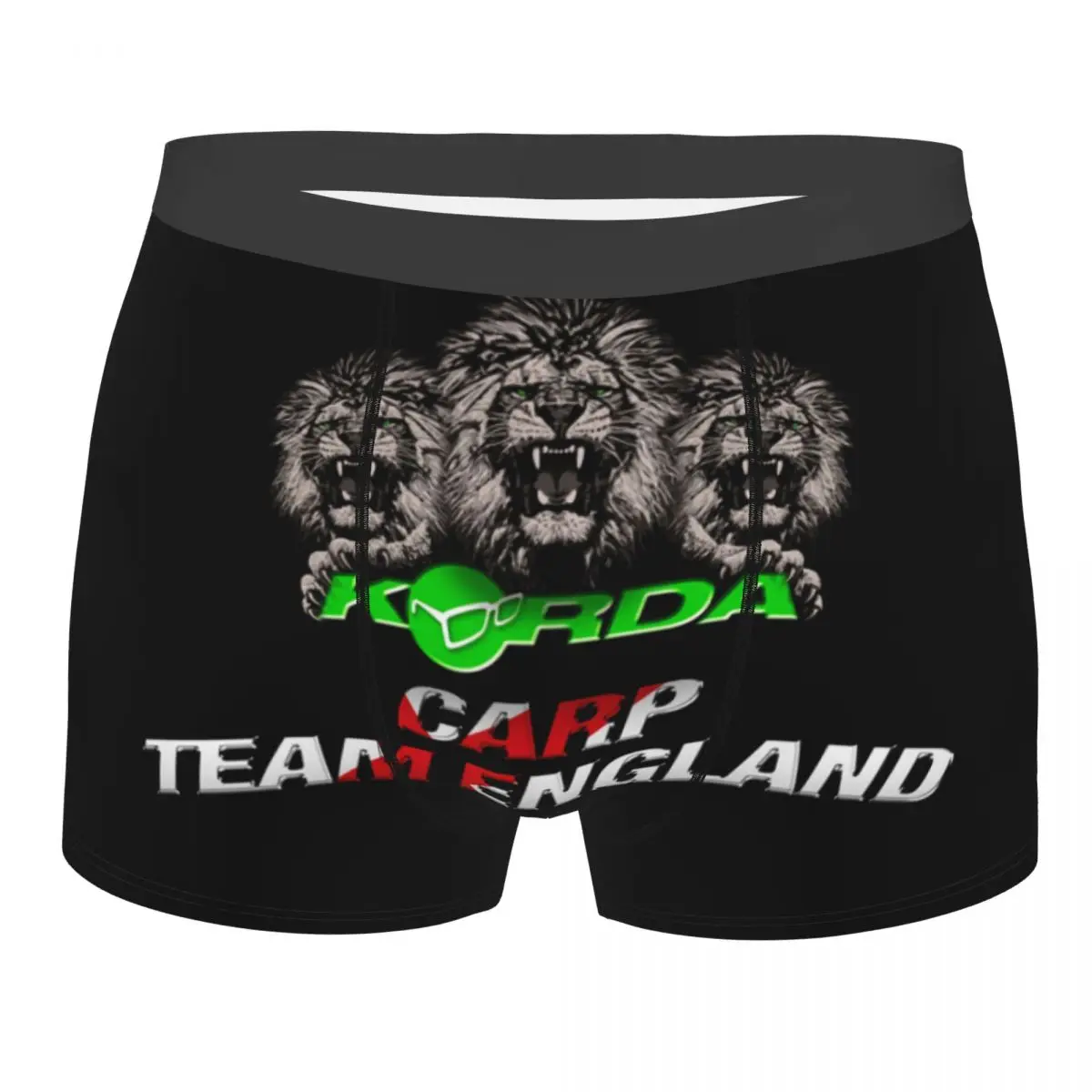 Korda-Boxer avec logo de pêche imprimé en 3D pour homme, caleçon doux, caleçon poisson carpe, cadeau de sous-vêtement, culotte