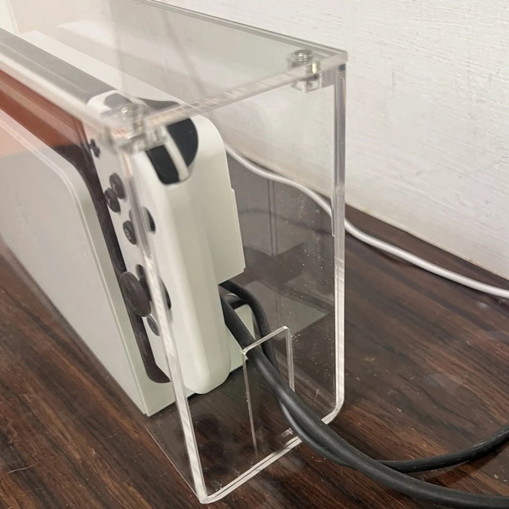 غطاء غبار أكريليك شفاف للتخزين لغطاء وحدة التحكم في الألعاب SWITCH NS & OLED صندوق عرض
