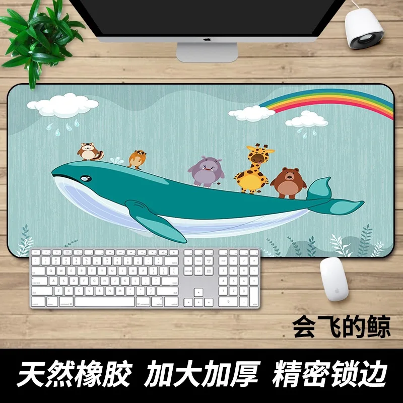 Cute Gaming Mouse Pad Large Mouse Mat Laptop Space Writing Desk Mats 80x30cm Computer Gamer Keyboard Deskpad Mousepad for PC