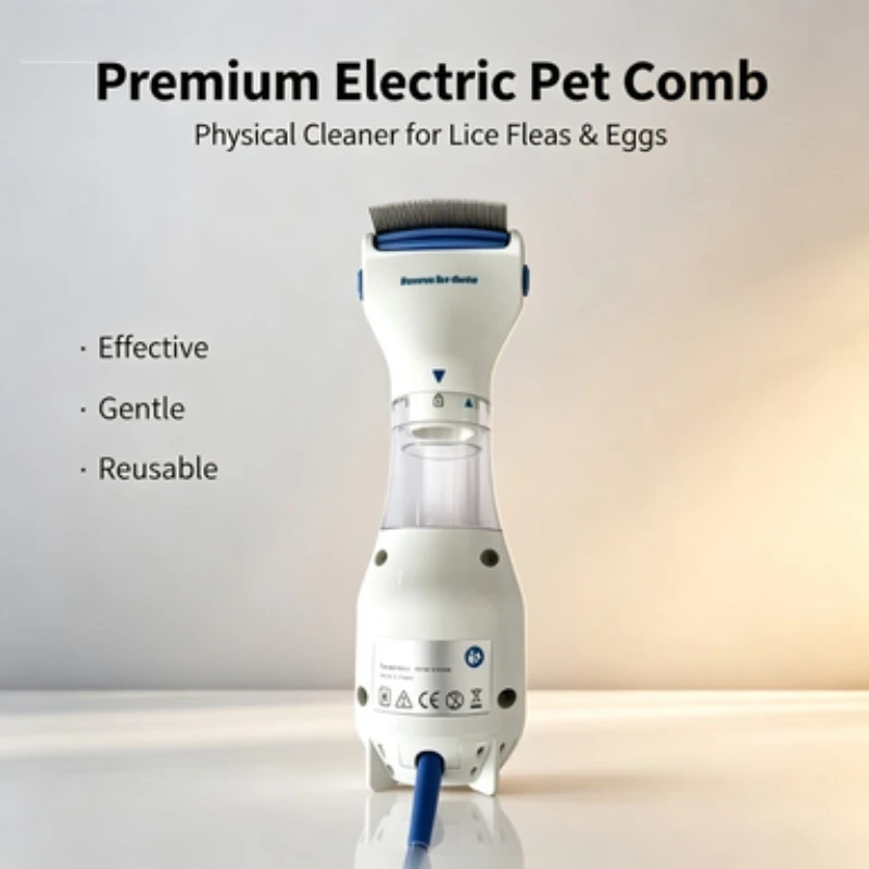 ZONGYAN Electric Pet Flea Comb Lice Egg Remover Physical Cleaning Tool for Dogs Cats Grooming Accessories Anti Parasite