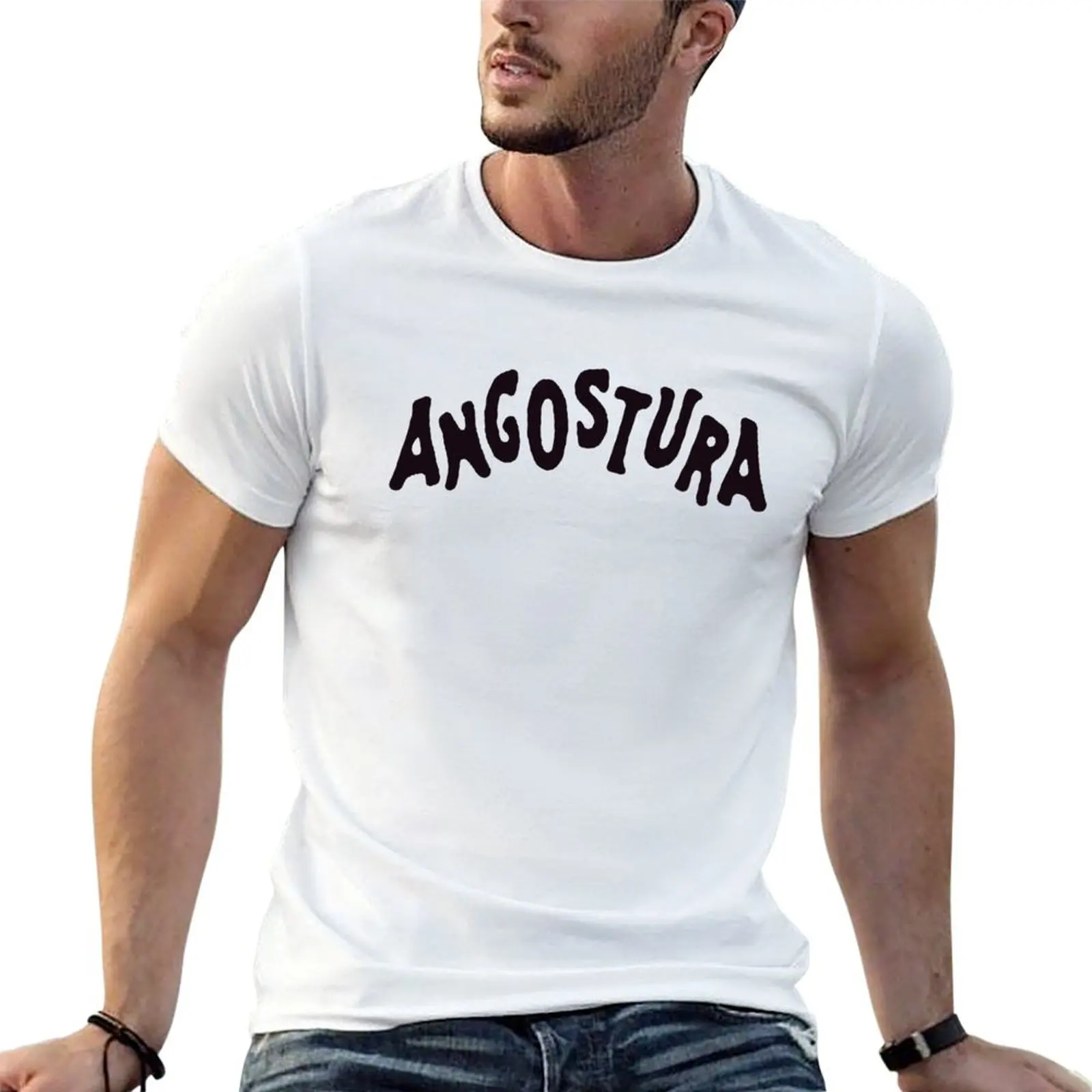 Camiseta Angostura Bitters, camiseta de algodón para hombre, camisetas divertidas para hombre, camiseta de algodón