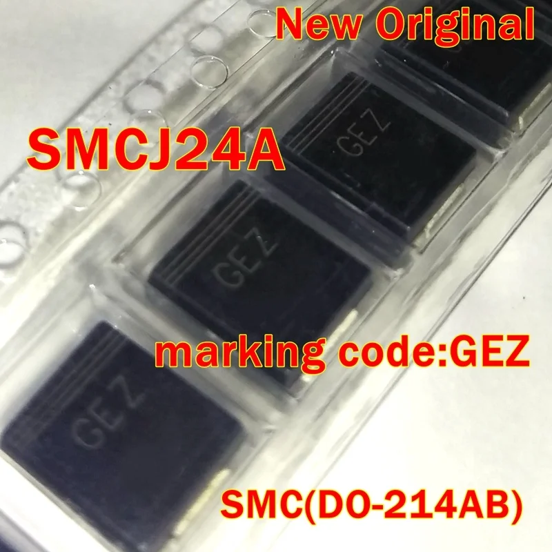 5Pcs to 300Pcs Smcj24A Smc(Do-214Ab) New Original Marking Code:Gez Transient Voltage Suppressors