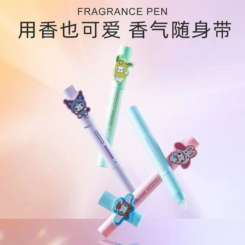 

MINISO Big Eared Dog and Other Characters Fragrance Pen Cute Stationery Interior Decorations Gifts Toy Collection for Kids