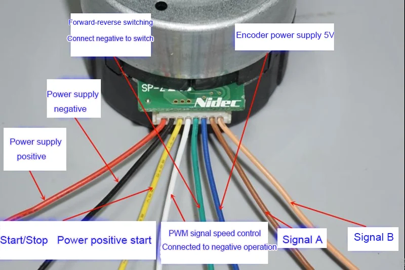 日本のnidec24hブラシレスサーボモーター,9v-24v,統合ドライブ,100ラインエンコーダ