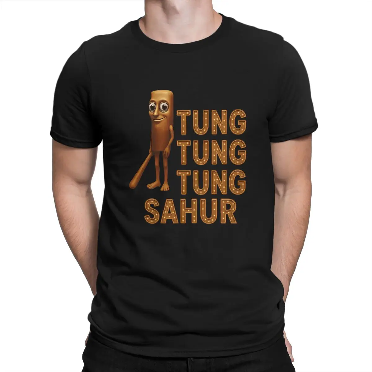 

Brain Rot Tung Tung Tung Sahur Meme итальянский Brainrot модные полиэстеровые футболки мужские Harajuku уличная футболка с круглым вырезом