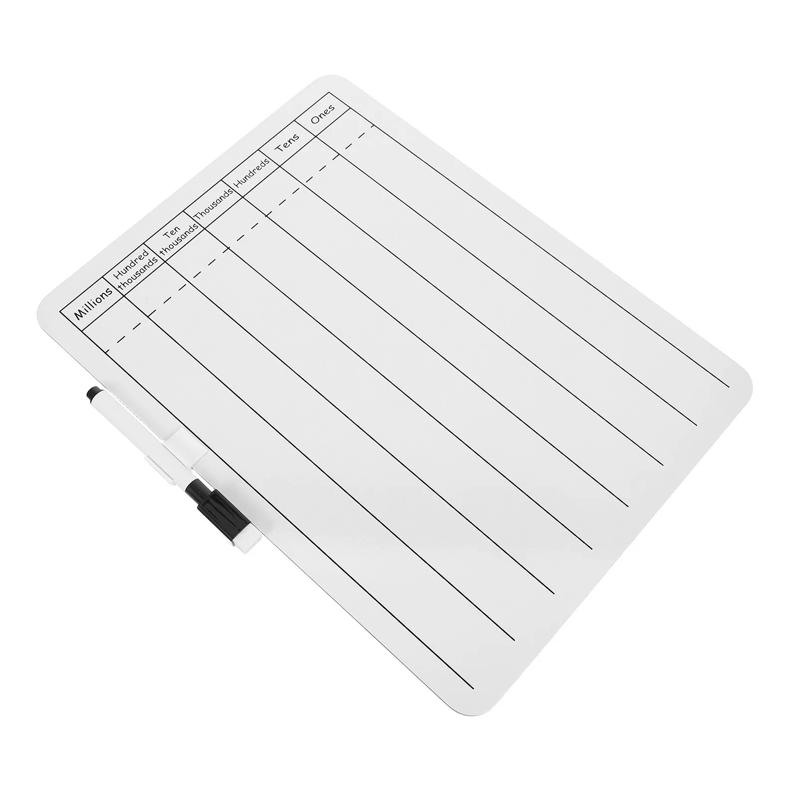 1Set Double Sided Dry Erase Whiteboard for Students Math Class 9x12 Inch Division Multiplication Practice Lapboard