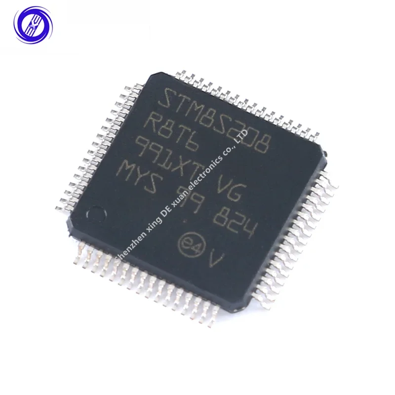 Oryginalny STM8S208R8T6 LQFP-64 24MHz/64KBFlash/8-bitowy mikrokontroler-MCU