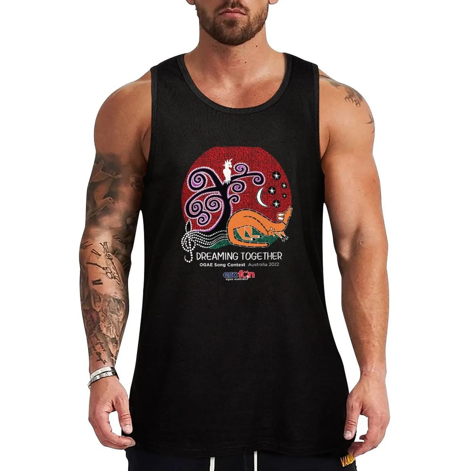 

OGAE Song Contest - Australia 2022 Tank Top men gym Sports shirt man Men's summer vest singlets for men