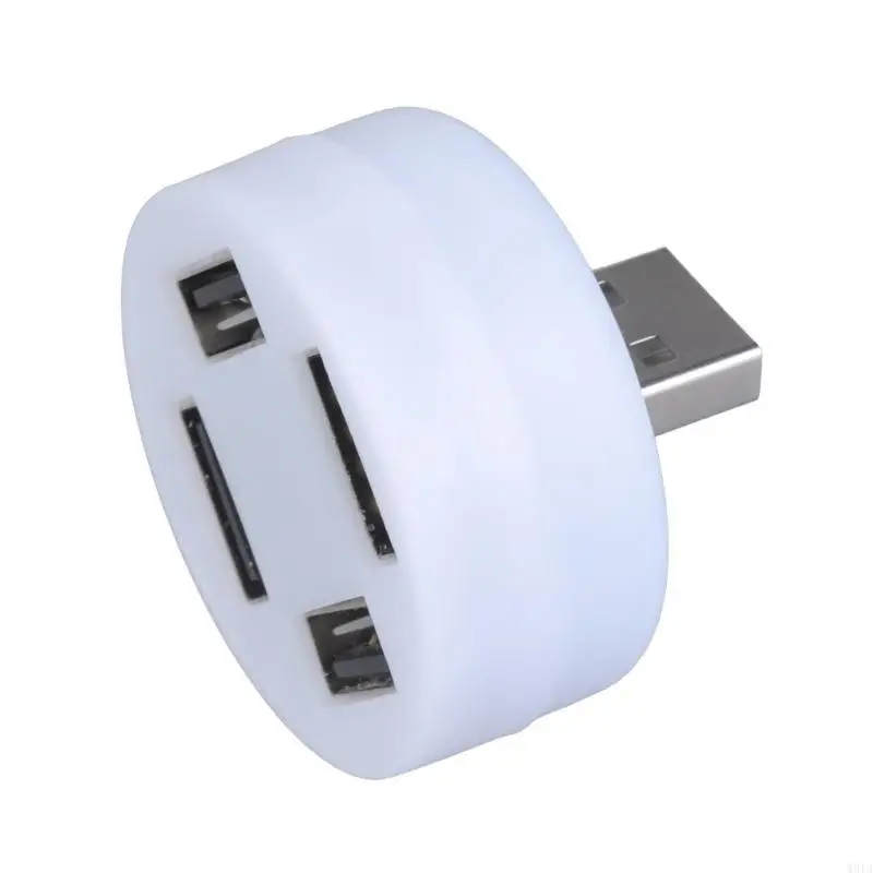 W91A USB Charging Hubs 1 Male to 4 Female Port with LED for Car