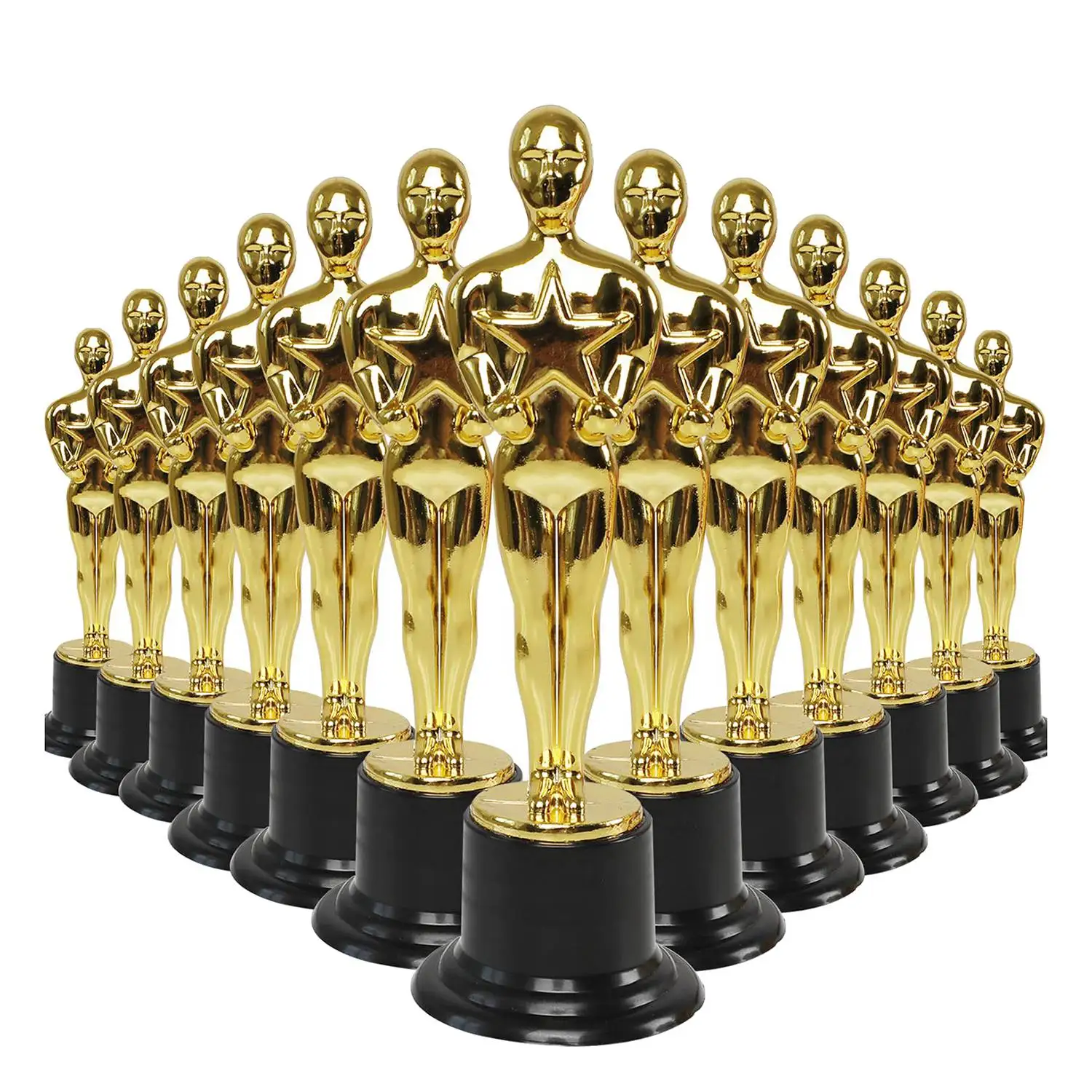 24 Pack Plastic Award Trophies Statuette for Favors,School Award,Game Prize, Prize