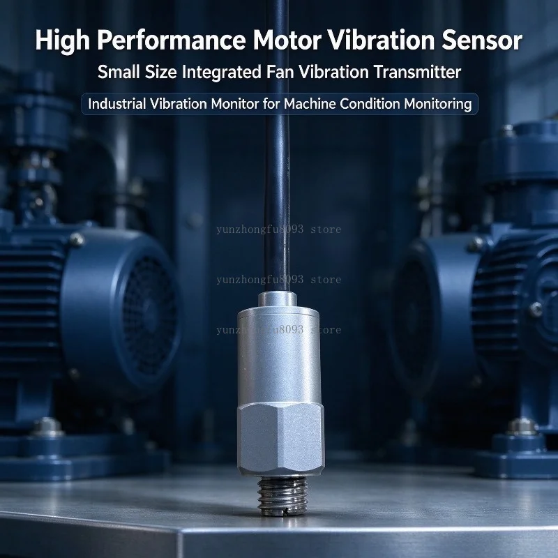 High-performance motor vibration sensor, Small-size vibration sensor, integrated fan vibration transmitter